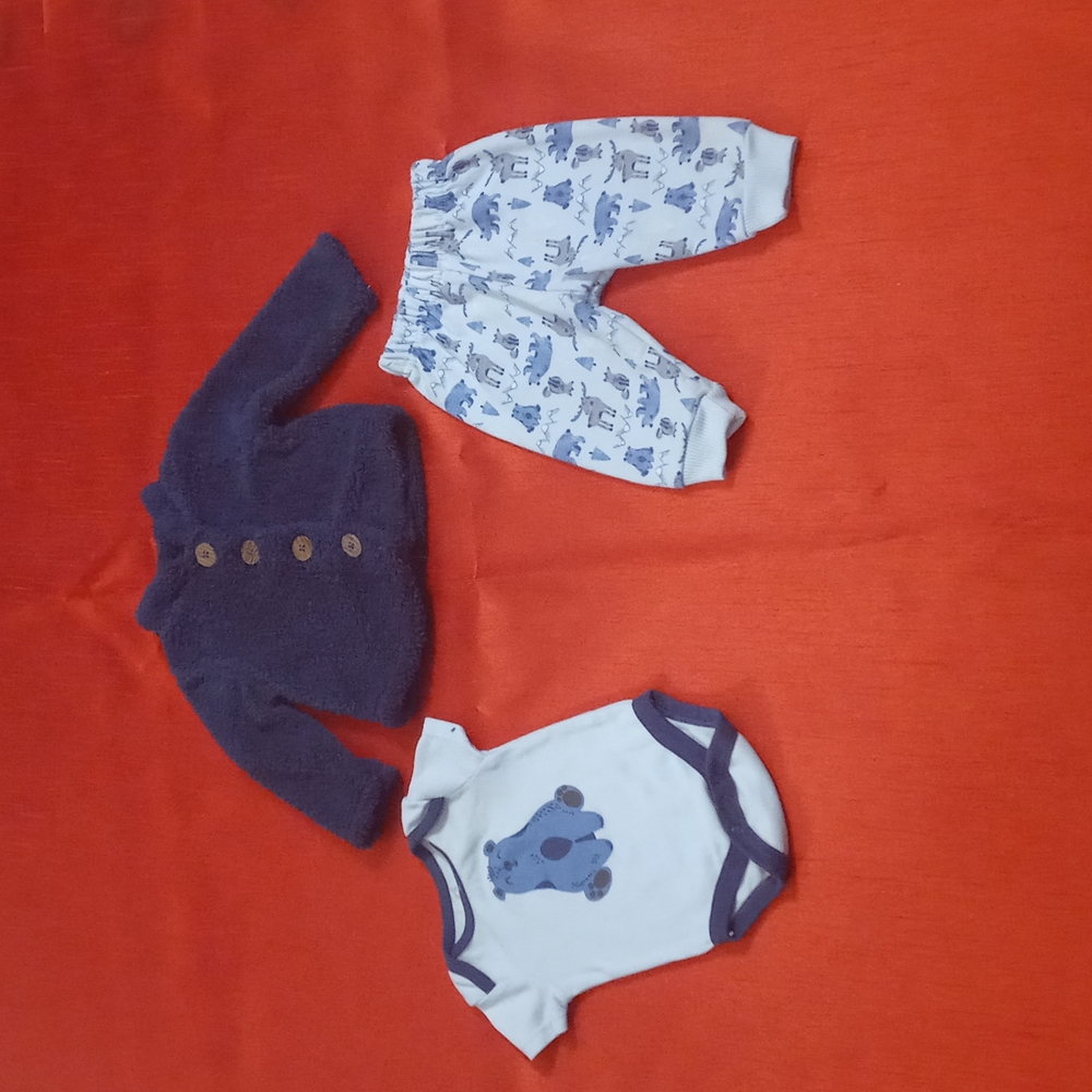 (NEWBORN/INFANT 0-3 MONTHS) CHICK PEA (3) PIECE SET